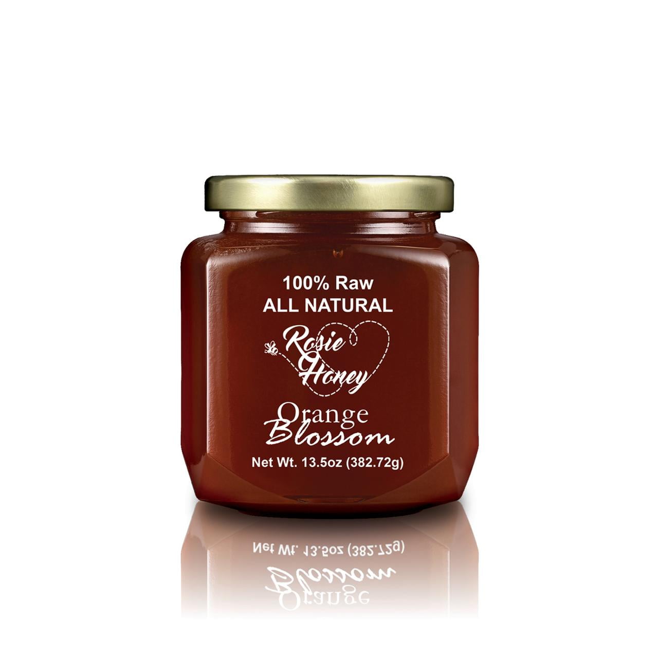 Rosie Honey 100% Raw and Unfiltered Orange Blossom Honey 13.5 oz
