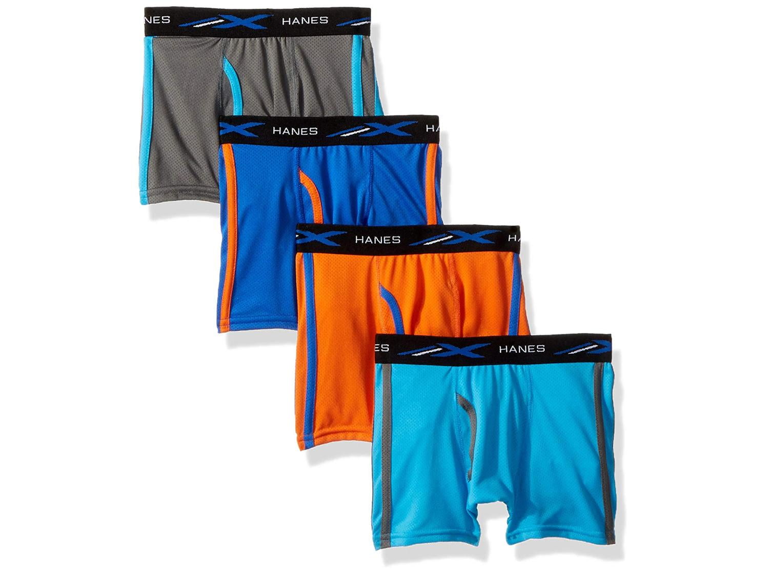 Hanes Boys' XTemp Breathable Mesh Boxer Brief 4Pack,, Assorted, Size
