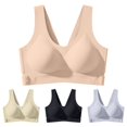 thumbnail image 4 of Endives Jelly Bra for Women Wireless Full Coverage Support Bra Back Hook Closure Soft Everyday Sleep Bra for Large Bust XL, 4 of 6