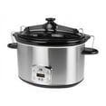 Kalorik 8Qt Digital Slow Cooker with Locking Lid, Stainless Steel