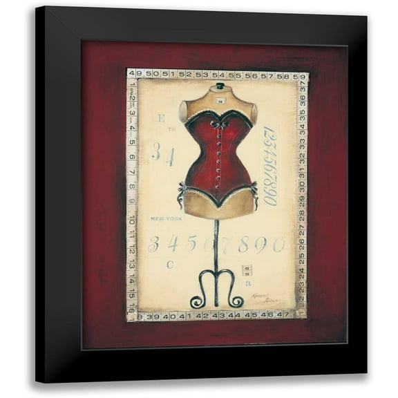 Poloson, Kimberly 12x14 Black Modern Framed Museum Art Print Titled - Taille de Robe I