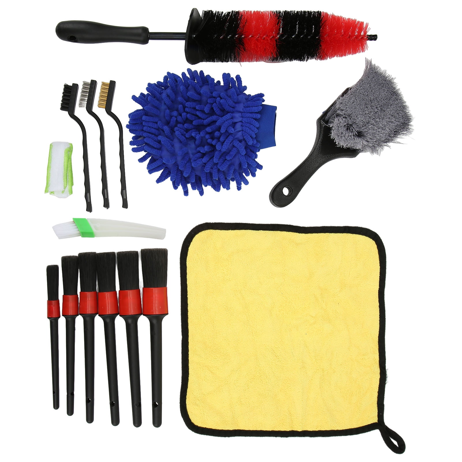 15-Piece Detailing Brush Set for Deep Cleaning Cars, Trucks, Bikes & More Ultimate Car Care Kit