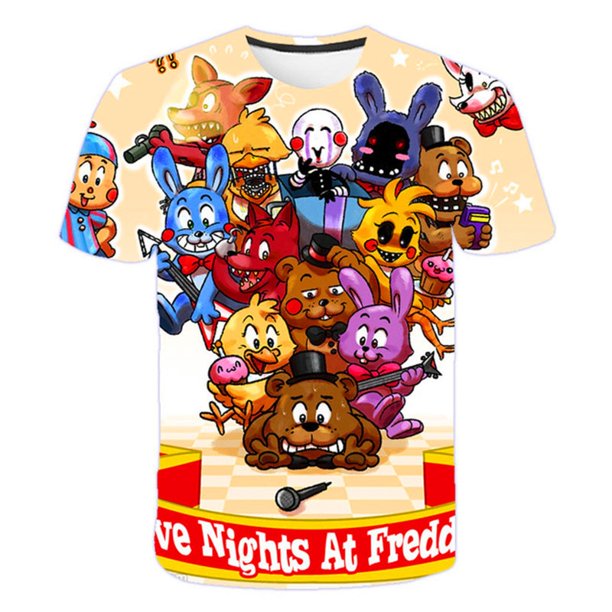 FANF Anime T Shirts 3D Print Boys Girls Fashion T-Shirts Kids Summer  Harajuku 3D Terriost Game FNAF Short Sleeve Tops Tee