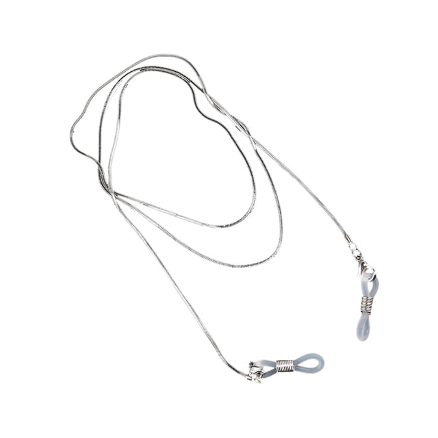 Shisuyan Chaîne de Lunettes Rétro Lunettes de Soleil Lunettes de Lecture Retenue Sangle Lunettes Cordon Cordon (Argent)