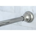 thumbnail image 5 of Kingston Brass  Chrome Adjustable Shower Curtain Rod with Shower Hooks - Silver, 5 of 5