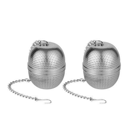 

2pcs Tea Strainer With Long Chain Teaware Stable Base Stainless Steel Reusable