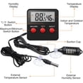 thumbnail image 3 of 2 Pieces Digital Reptile Thermometer Hygrometer with Probes Terrarium Reptile Humidity Gauge Indoor Outdoor Digital Pet Temperature and Humidity Gauge for Reptiles Terrarium Pet Keeping, 3 of 7