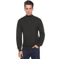 thumbnail image 3 of Purcoar Men's Long Sleeve Sweater Stand Collar Pullover Knitwear, 3 of 9
