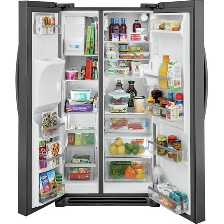 Frigidaire - Gallery 25.6 Cu. Ft. Side-by-Side Refrigerator - Black stainless steel