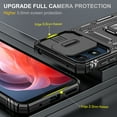 thumbnail image 6 of Motorola Moto G Play 4G 2024 Case with Lens Protection,Ring Holder Cover with Camera Cover & Kickstand Military Grade Shockproof Heavy Duty Protective Support Magnetic Car Mount Holder,Black, 6 of 7
