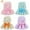 color 3A, variant on Riklu 4 Pack Dog Dresses for Small Dogs Girl, Cute Summer Puppy Clothes, Pet Dog Princess Dress with Sweet Bowknot, Doggie Outfits for Yorkie Chihuahua Cat Small Pets XS