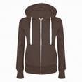 thumbnail image 4 of Godom Hoodies for Women 2025 Fall Zip Up Oversized Fleece Sweatshirt Fashion Jacket Winter Clothing, 4 of 4
