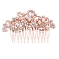 thumbnail image 1 of Miangastore Coiffe de Mariée Lot de 1 Or Rose Perle Dorée Strass pour Occasions Formelles, 1 of 8
