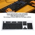 thumbnail image 3 of Translucent Korean 104 Keys Keycaps, Custom Mechanical Keyboard Keycaps Set for 61 64 68 84 87 96 98 100 104 Gaming Keyboard with Simple Design, Stylish, Easy Installation, 3 of 7