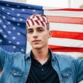 thumbnail image 4 of WuPing 4 Pack Doo Rag Skull Cap, Skull Caps for Men, Breathable Quick-Dry Sport Skull Caps Sport Hat Motorcycle Cycling Sports Cap (Stars and Stripes pattern), 4 of 8