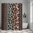 thumbnail image 6 of Bathroom Shower Curtain Farmhouse Leopard Texture Waterproof Shower Curtains with Hooks, Country Animal Printed Bath Curtains Bathtub Curtain Home Decor 72x72in, 6 of 9