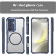 thumbnail image 3 of Case for Galaxy S24 FE,Full-Body Rugged Carbon Fibre Protective Clear Back Hybrid Magnetic Wireless Charge Shockproof Protector Phone Case for Samsung Galaxy S24 FE 5G,2024 (Blue), 3 of 18