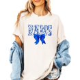thumbnail image 6 of Rams Blue Floral Bow Shirt for Women & Teens Trendy Team Spirit Sports Fan Graphic Tee Ivory Shirt Adult X-Large, 6 of 7