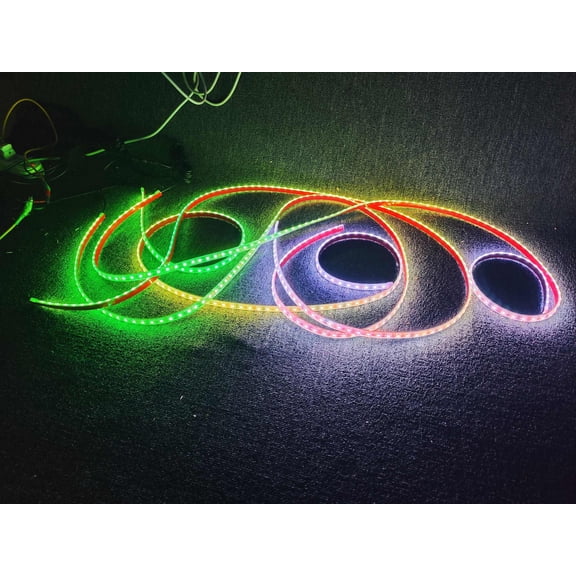 Tzvmnylighting - 12PCS 5FT 60"  Single Row Dream Color CHASING Illuminated LED Strips For Polaris Slingshot Underglow Lights Waterproof