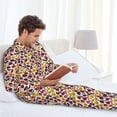 thumbnail image 6 of Lsque Halloween Pumpkin Pattern Long Sleeve Pajama Set for Men - Soft 2-Piece Sleepwear and Loungewear Set with Pockets, Comfy Nightwear-Large, 6 of 7