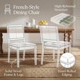 thumbnail image 6 of Set of 2 Vintage French Country PU Leather Dining Chairs with Solid Wood Legs, Orange Upholstered for Dining Room or Kitchen, 6 of 7