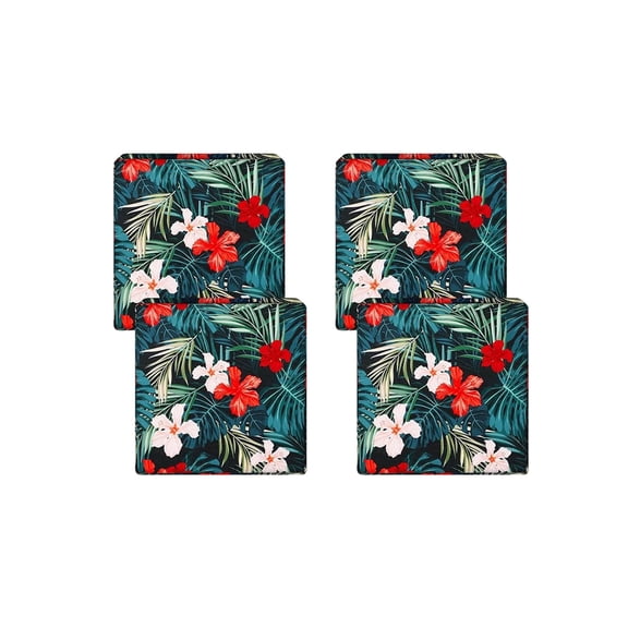 4 Pcs Outdoor Couch Covers, Patio Sofa Cushion Covers-Stretch Print Slipcovers,Washable Sofa Chair Seat Cushions Slipcovers for Indoor & Outdoor Furniture