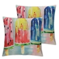 thumbnail image 2 of Nawypu  Summer Pillow Covers Watermelon Blueberry Rainbow Ice Lolly Decorative Throw Pillow Case Cushion Cover Home Decor for Bedroom Sofa Living Room Couch Chair Outdoor,Set of 2, 2 of 6