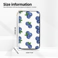 thumbnail image 2 of Leather Thin Slim Wallets for Women Men - Blueberry pattern Clutch Card Wallet for Women Men with Zipper, 2 of 7