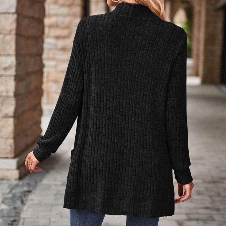 JGGSPWM Womens Classic Pocket Cardigans Long Sleeve Solid JGGSPWM Womens Classic Pocket Cardigans Long Sleeve Solid