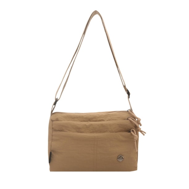 Bolso bandolera para mujer con múltiples bolsillos, bolso de hombro vaquero moderno para viajes y acampadas. Caqui