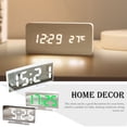 thumbnail image 3 of stanreset Réveil LED Surface Courbée Lumière Réglable Décoration de Table Calendrier de Temps USB Haute Définition pour Chambre Fournitures Intérieures Noir/vert Lumière Blanc/vert Lumière, 3 of 6