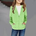 thumbnail image 2 of Lovskoo 2024 4-12Years Kids Boys Girls Toddlers Hoodie Outwear Long Sleeve Sweatshirt Zipper Pullover Casual Pocket Top Teen Girl Clothes Coat Mint Green, 2 of 5