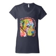 thumbnail image 3 of Neon Lab Dog Lover Shirt | Labrador Dogs Speak To Those Who Listen | Dean Russo Art Animal Lover Women's Standard V-Neck Tee, Navy, XX-Large, 3 of 6