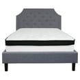 thumbnail image 5 of Flash Furniture Brighton Full Size Tufted Upholstered Platform Bed in Light Gray Fabric with Memory Foam Mattress, 5 of 5