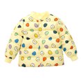 thumbnail image 6 of Spazoro Toddler Girls Lightweight Puffer Jackets, Stand Collar Cartoon Print Fall Winter Loose Short Fit Warm Button Down Padded Coat for Girls Yellow Size 2-3 T, 6 of 6