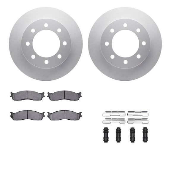 Dynamic Friction Company Front Geospec Brake Rotors with Ultimate Duty Performance Brake Pads includes Hardware 4412-40013