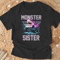 thumbnail image 3 of Shark Monster Truck Sister Monster Truck Are My Jam Truck TShirt, 3 of 6