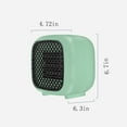 thumbnail image 3 of Mini Desktop Heater With Circulating Fan 2 Heat Modes 800 W Overheat And Tip Over Protection For Home Office, 3 of 6