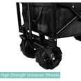 thumbnail image 5 of Pouseayar Heavy Duty Folding Portable Cart Wagon for Camping, Black, 5 of 7