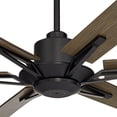thumbnail image 3 of 60" Casa Vieja Rustic Outdoor Ceiling Fan with Remote Control Matte Black Weathered Oak Damp Rated for Patio Exterior House Home, 3 of 8