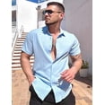 thumbnail image 3 of COOFANDY Short Sleeves Button Down Shirt Casual Shirts for Men Beach Wedding Shirts, 3 of 6