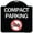 Black & White, variant on SignMission Designer Series Sign - Compact Parking (With No SUV Symbol) | Black & White 18" X 18" Heavy-Gauge Aluminum Architectural Sign | Protect Your Business & Municipality | Made