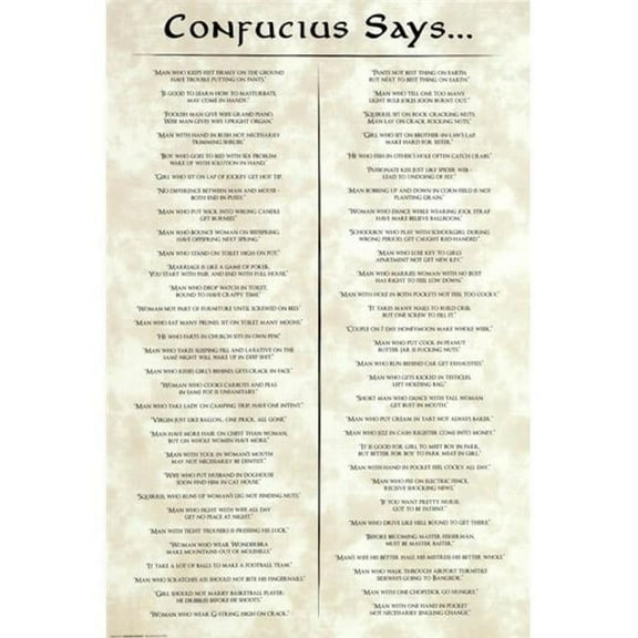 Confucius Says Poster Print - 24 x 36 in.