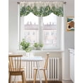 thumbnail image 3 of Summer Tropical Plant Tie Up Valances Curtain, Adjustable Kitchen Palm Leaf Watercolor Linen Texture Valances for Windows Decor, Rod Pocket Short Curtains Set for Bedroom/Bathroom, 42"x12", 3 of 8