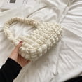 thumbnail image 1 of Bolsa De Hombro Bolso plisado informal para axila, bolso de hombro de diseñador de burbujas para mujer, monederos Likrtyny Para Estrenar, 1 of 8