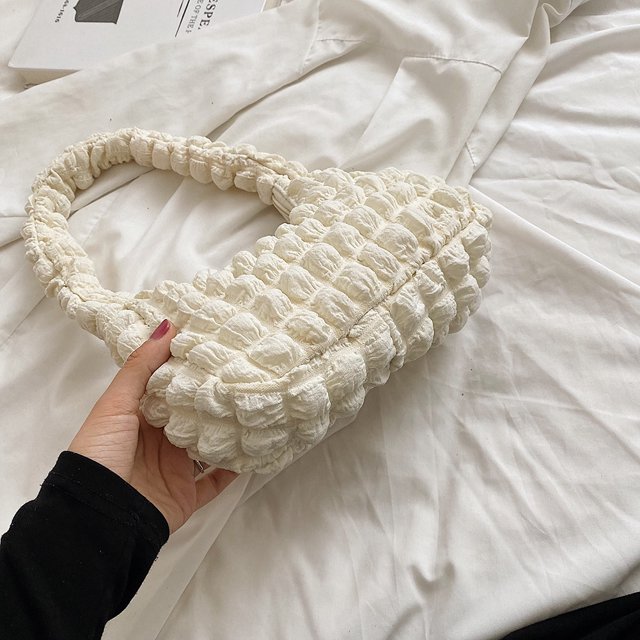 Bolsa De Hombro Bolso plisado informal para axila, bolso de hombro de diseñador de burbujas para mujer, monederos Likrtyny Para Estrenar
