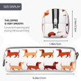 thumbnail image 3 of Yiaed Dachshund Walking Print Leather Pencil Case - Leather Pen Pencil Holder - Elegant & Practical Pencil Pouch for Work & Office, 3 of 7