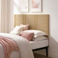 thumbnail image 2 of Wall Mount Headboard, Queen Size, Brown Oak, Wood, Mid Century Bedroom, Modern Contemporary HB35758, 2 of 7