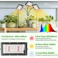 thumbnail image 3 of Grow Light with Stand Tri-Head LED Plant Light for Indoor Plants Full Spectrum LEDs Grow Lamp Timer Dimmable Levels Switch Modes Adjustable Tripod Stand - e, 3 of 7