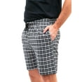 thumbnail image 3 of TruFit Mens Woven Plaid Pajama Sleep Shorts with Pockets, 9002JS, 3 of 5